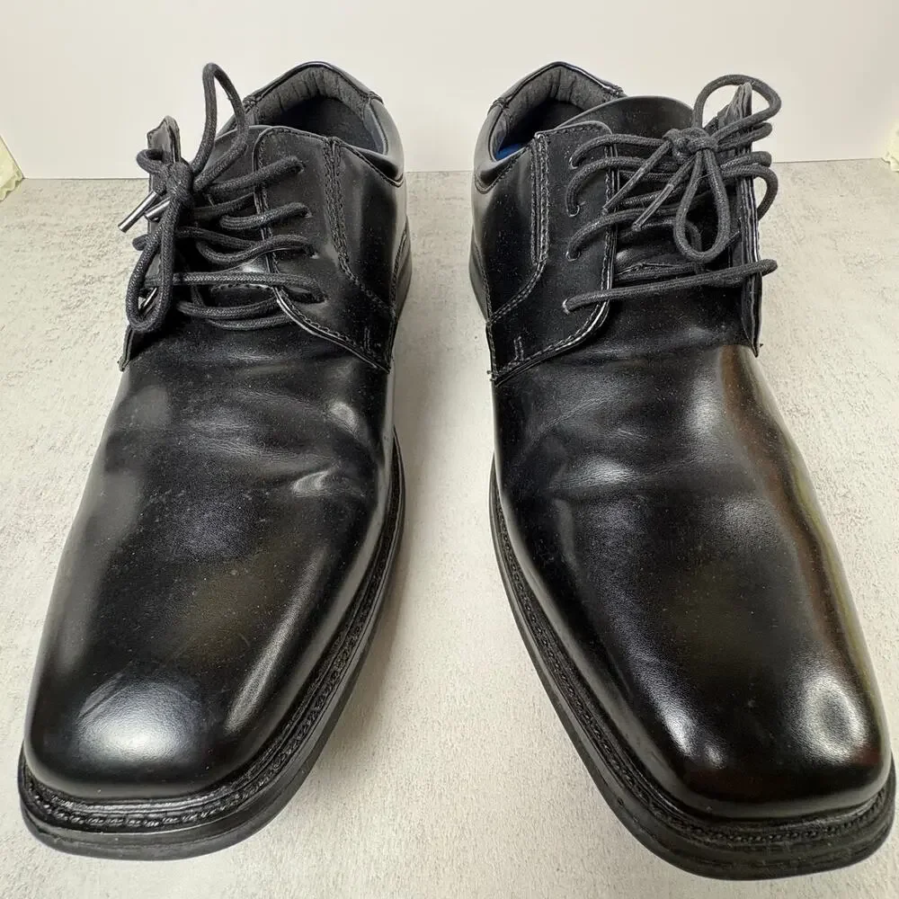 Dockers Men’s Black Leather Dress Shoes Lace Up Oxford Size 9.5W Wide